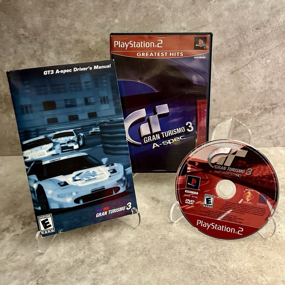 Gran Turismo 3 A-spec Video Game (Sony PlayStation 2, 2006) CIB Tested - Picture 1 of 6